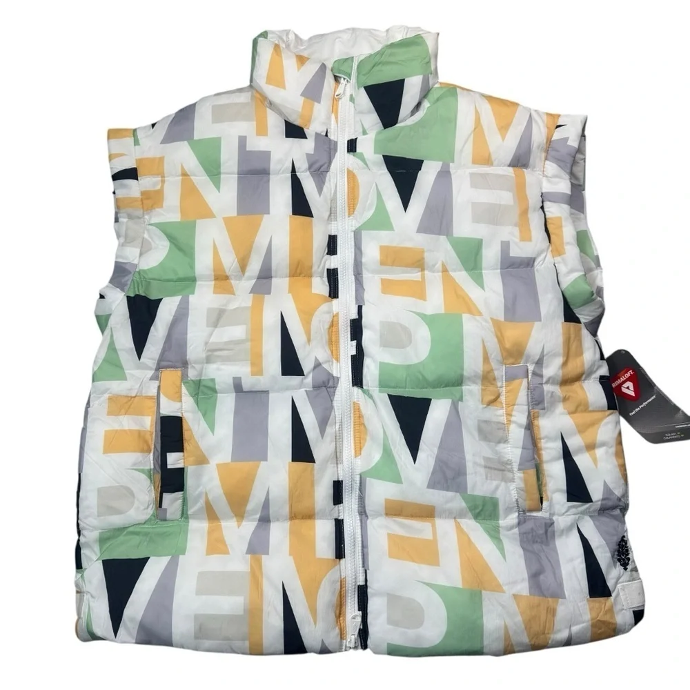 NWT New Free People In A Bubble Printed Puffer Vest Size S